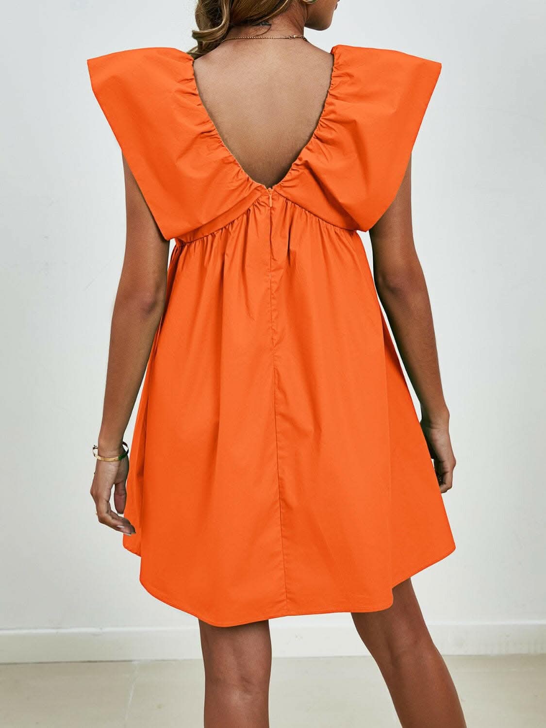 V-neck cap sleeve mini dress - Love Salve